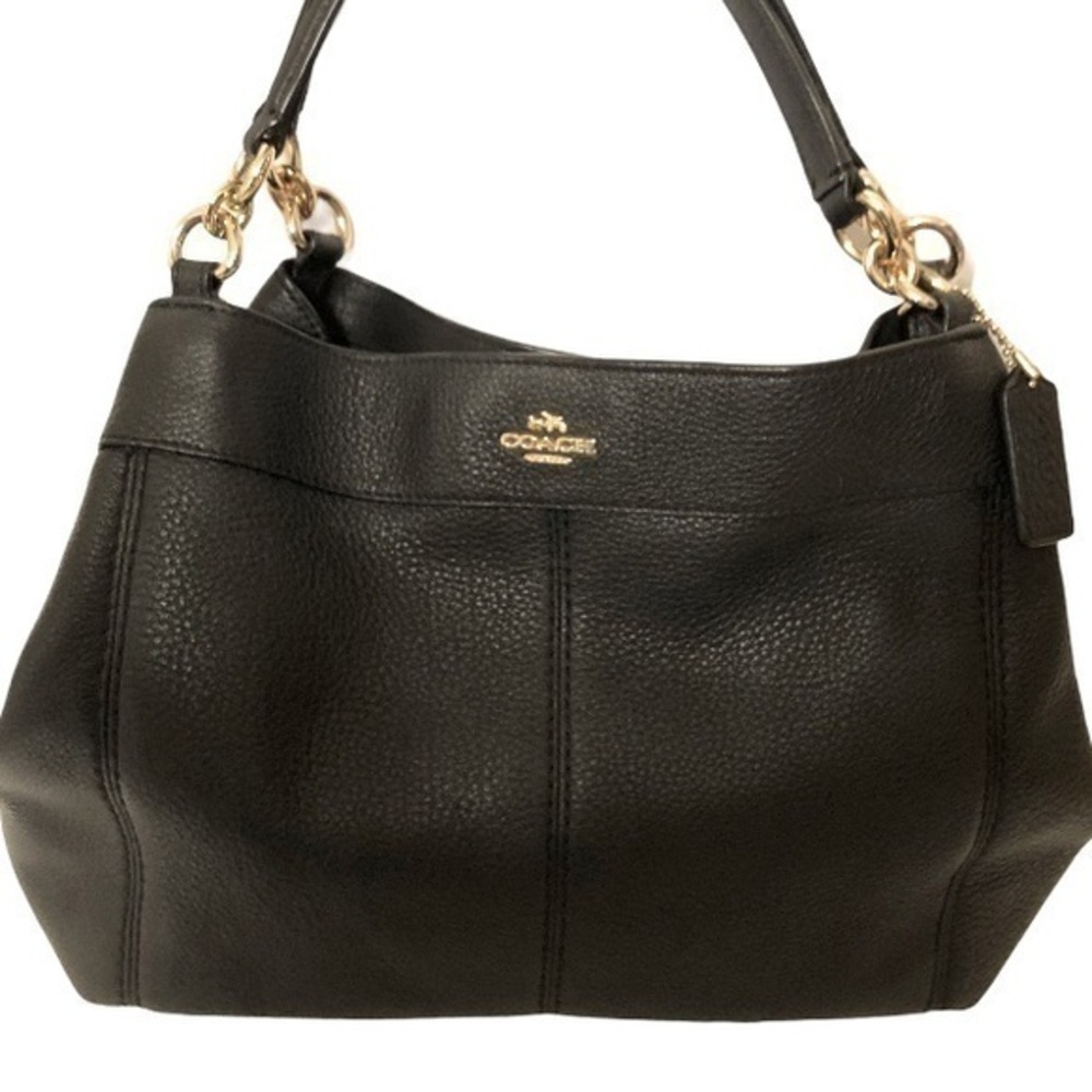 👛 COACH 👛 black leather small lexy tote bag